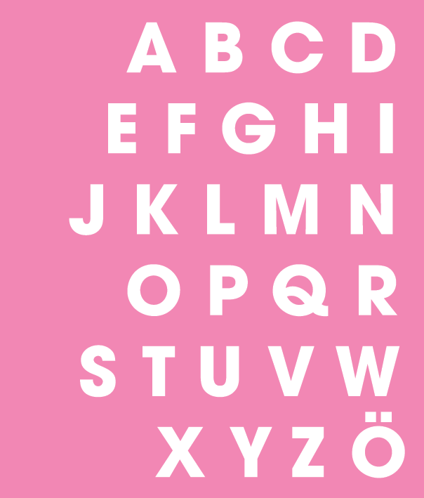 A; B; C; D; E; F; G; H; I; J; K; L; M; N; O; P; Q; R; S; T; U; V; W; X; Y; Z;  